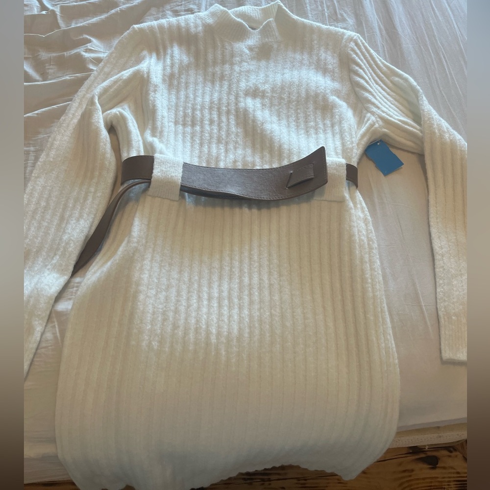 Paper crane sweater dress